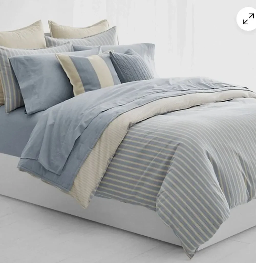 New Lauren Ralph Lauren Graydon Bold Stripe Queen Full Duvet Cover
